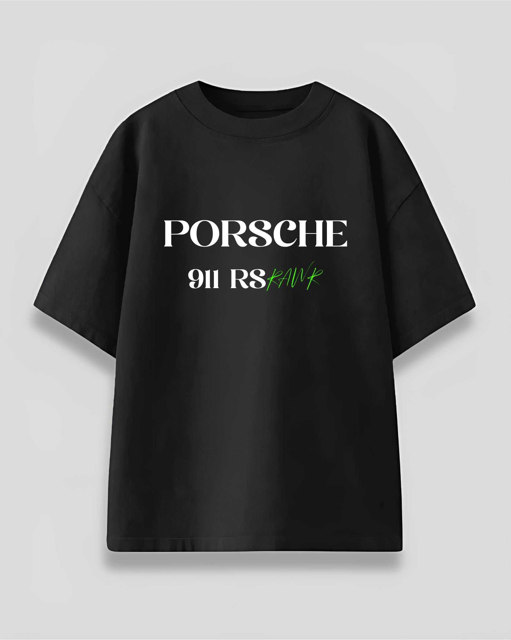 Porsche 911 Rs Rawr Green Oversized T-Shirt
