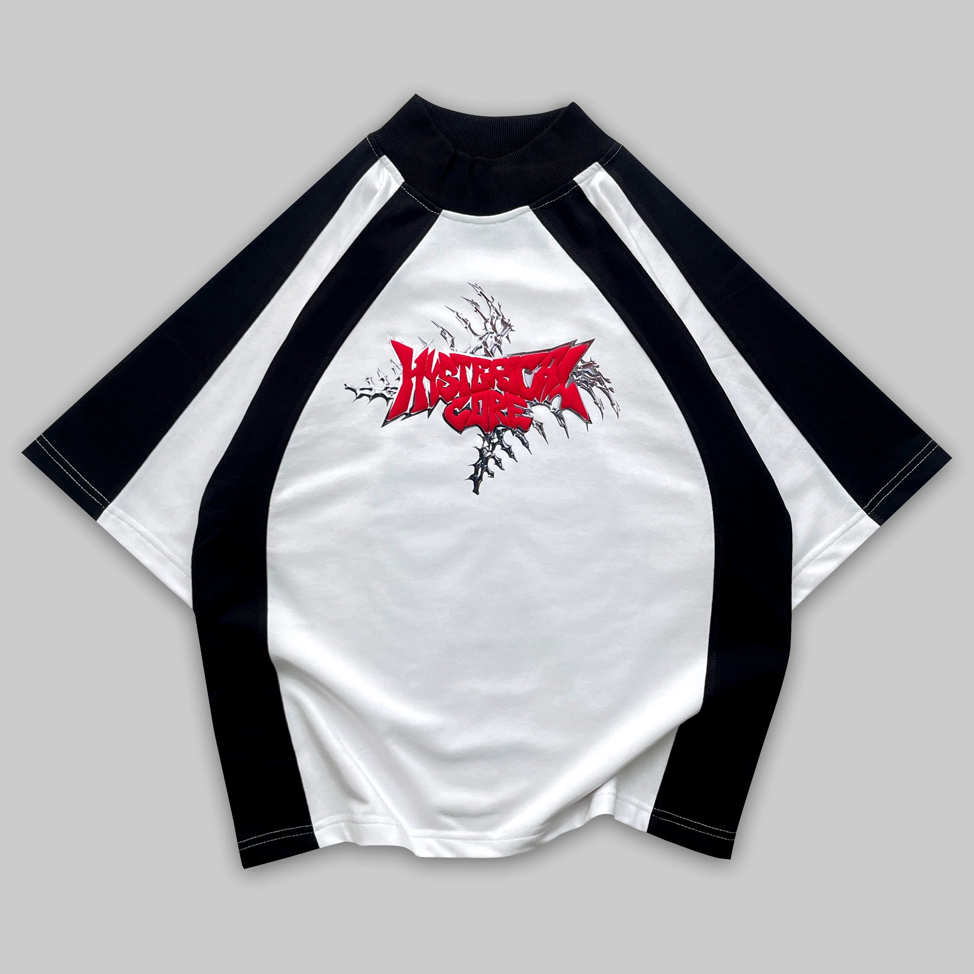 Back print of VOID CORE — ENTITY 05 t-shirt featuring bold ribcage artwork and streetwear aesthetic