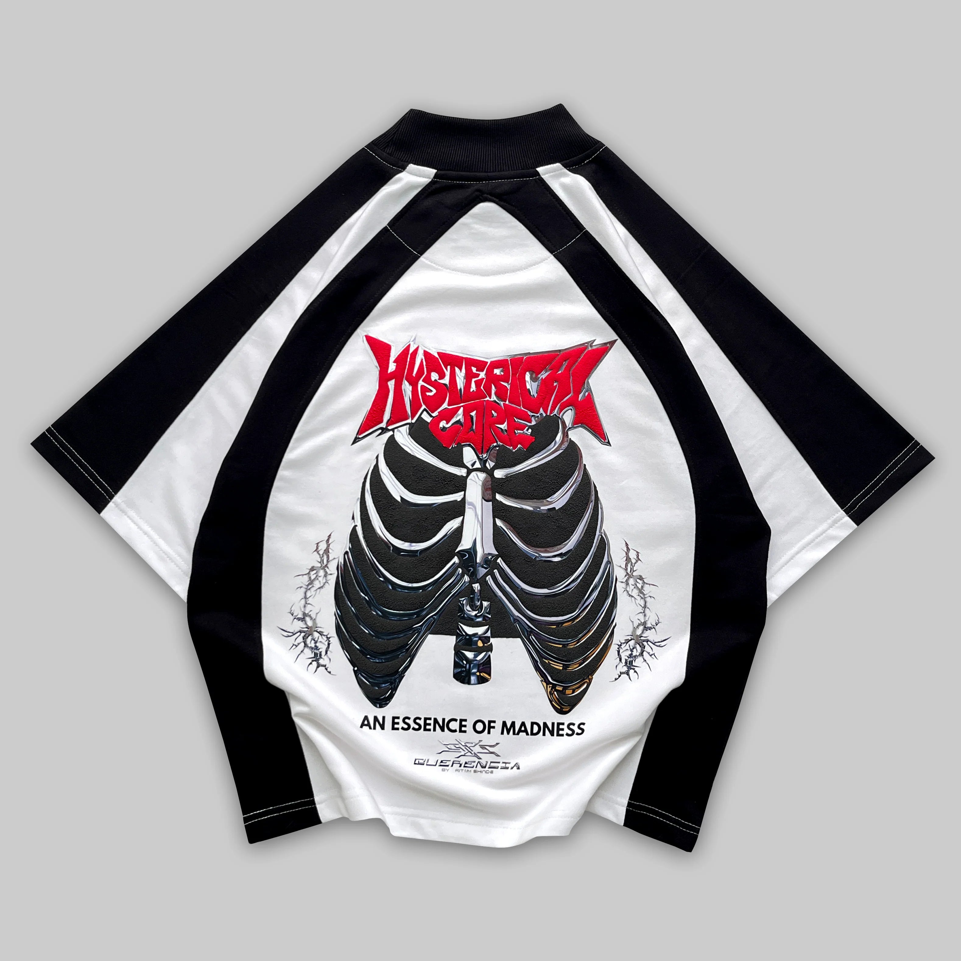 VOID CORE — ENTITY 05 oversized raglan t-shirt, premium streetwear with gothic graphic design
